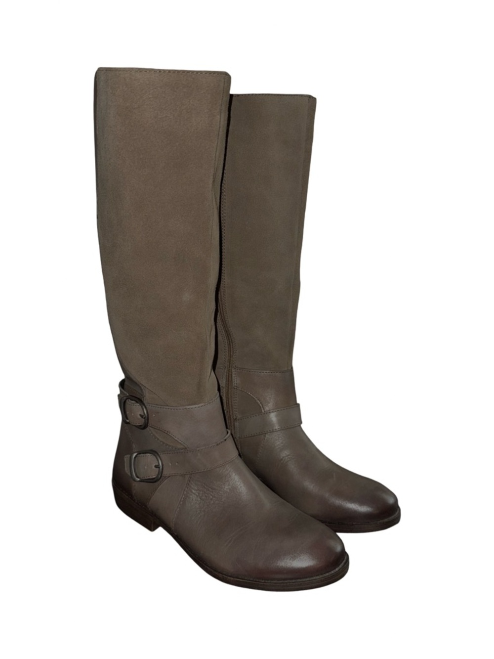 Women's Tall Buckle Strap Riding Boots - Taupe